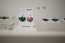 Load image into Gallery viewer, Jericho Beau x Modern Art Oxford Pink & Green Heart Earrings