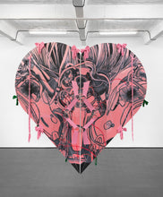 Load image into Gallery viewer, Jericho Beau x Modern Art Oxford Pink & Green Heart Earrings